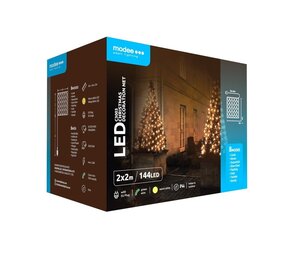 Modee Lighting Weihnachtslichternetz LED - 2x2 Meter - 144 LEDs - Warmweiß