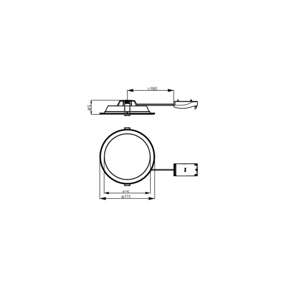 Philips | Offizieller Philips-Vertriebspartner LED Downlight Lediniare DN065B Meta lWeiß 12W 1200lm 110D - 830-840-865 CCT | 175mm - Ausschnitt 150mm - IP20