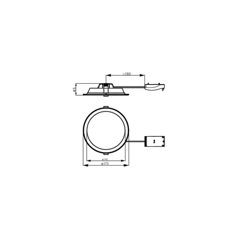 Philips LED Downlight Lediniare DN065B Meta lWeiß 12W 1200lm 110D - 830-840-865 CCT | 175mm - Ausschnitt 150mm - IP20