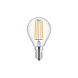 Philips | Offizieller Philips-Vertriebspartner Corepro LED Lustre E14 Kugel Fadenlampe Klar 4.3W 470lm - 827 Extra Warmweiß | Ersatz für 40W
