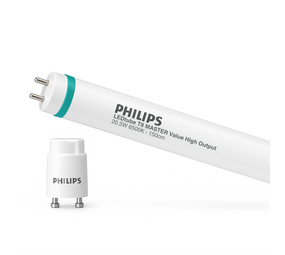 Philips | Offizieller Philips-Vertriebspartner LED Röhre T8 MASTER Value (EM/Mains) High Output 20.5W 3100lm - 865 Tageslichtweiß | 150cm - Ersatz für 58W