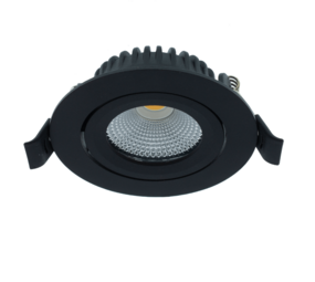 LCB LED-Beleuchtung Innovatives Design, hochwertige Technik & schnelle Lieferung! LED-Einbaustrahler Slim Schwarz Rund 5W 350lm 60D - 927 Warmweiß | 82mm - IP44 - Dimmbar - Höchste Farbwiedergabe