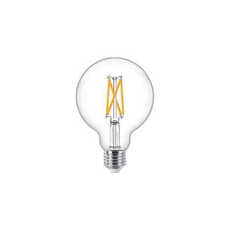 Philips | Offizieller Philips-Vertriebspartner MASTER Value LED Globe E27 93mm Fadenlampe Klar 5.9W 806lm - 922-927 Extra Warmweiß | Höchste Farbwiedergabe - Dimmbar - Ersatz Für 60W