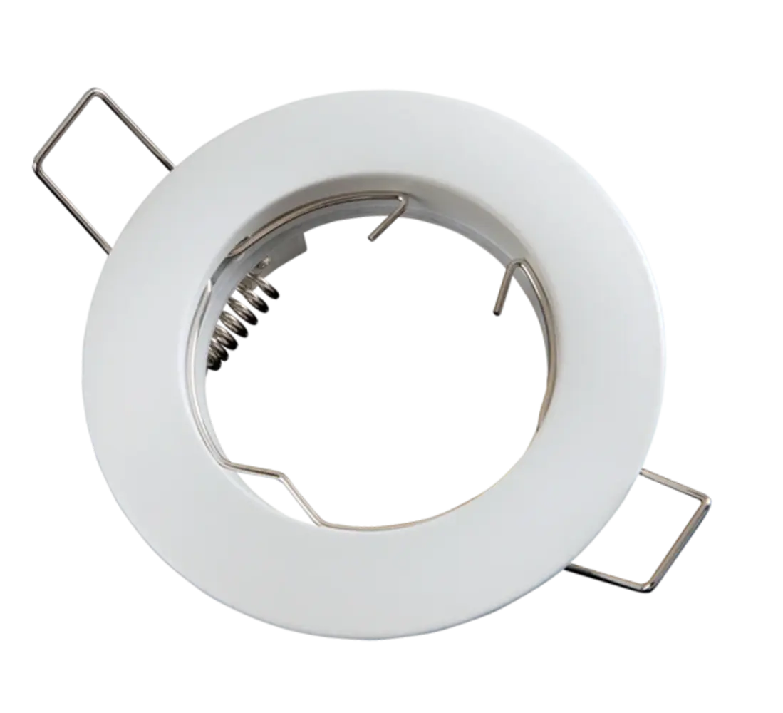 Led line: Erstklassiges Lichtdesign LED Strahler GU10 / MR16 - 65 mm Einbaurahmen - weiß rund - nicht schwenkbar - Einbaugröße77mm