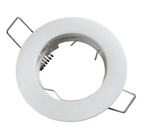 Led line: Erstklassiges Lichtdesign LED Strahler GU10 / MR16 - 65 mm Einbaurahmen - weiß rund - nicht schwenkbar - Einbaugröße77mm