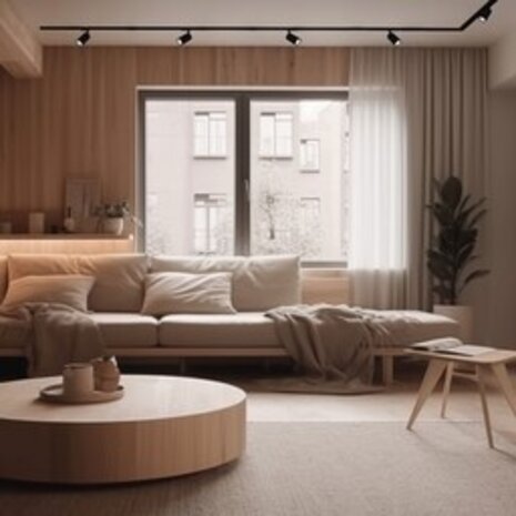 Spectrum Madara Altro Base Schienenstrahler  GU10 Fassung - 3-Phasen universal - Schwarz