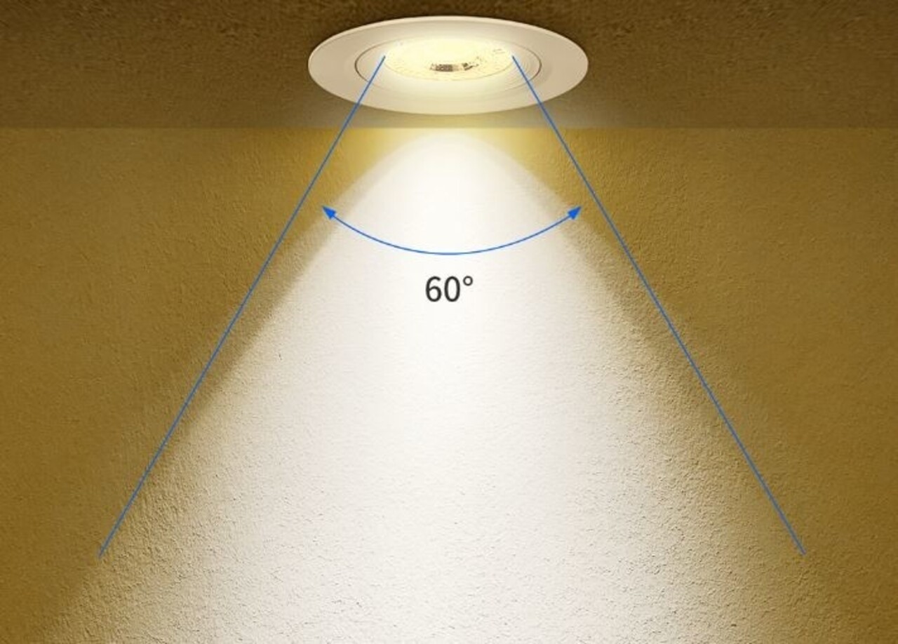 Brayton LED Einbaustrahler - 5W ersetzt 50W - 3000K warmweißes Licht - Schwenkbar Brayton LED Einbaustrahler - 5W ersetzt 50W - 3000K warmweißes Licht - Schwenkbar