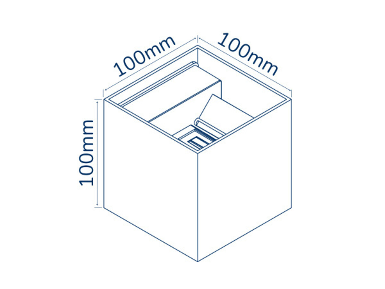 LCB LED-Beleuchtung Innovatives Design, hochwertige Technik & schnelle Lieferung! LED-Wandleuchte, nach oben und unten gerichtet – 6 W, dimmbar – 2700 K – 827 mm – Schutzart IP54 – 101 x 101 x 101 mm LCB LED-Beleuchtung Innovatives Design, hochwertige Technik & schnelle Lieferung! LED-Wandleuchte, nach oben und unten gerichtet – 6 W, dimmbar – 2700 K – 827 mm – Schutzart IP54 – 101 x 101 x 101 mm