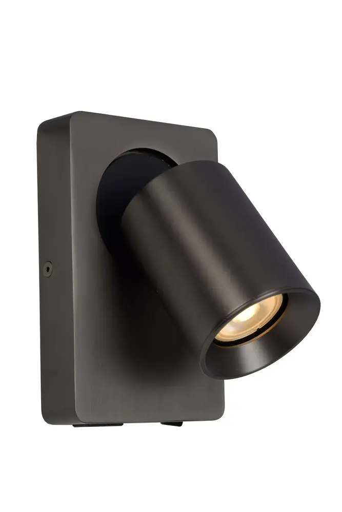 Artdelight LED Einbau- und Deckenleuchten – Design & Effizienz  LED-Nachttischlampe / Wandleuchte – Spot MEGANO Schwarz – 5 W, 450 lm – 3000 K (830 K Warmweiß) | GU10-Fassung – mit USB-A- und USB-C-Ladeanschluss