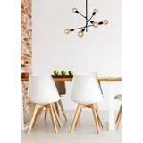 Lucide LED-Beleuchtung  Lester Deckenleuchte Schwarz | 6x E27 | Verstellbar | Vintage-Stil