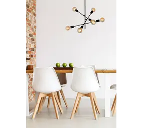 Lucide LED-Beleuchtung  Lester Deckenleuchte Schwarz | 6x E27 | Verstellbar | Vintage-Stil