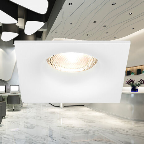 Brayton LED Einbauspot Weiß viereckig -  für 1 GU10 LED Spot - exkl. LED Spot