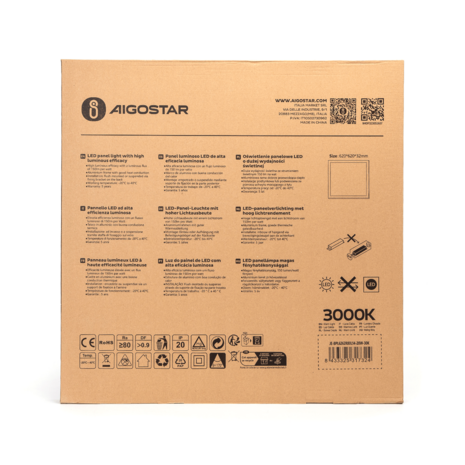 Aigostar LED-Leuchten LED Panel Ecowhite V1.0 28W 5040lm - 840 Kaltweiß | 62x62cm - UGR <22- Philips driver