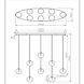Lucide LED-Beleuchtung  LED Hanglampe – 8×3,9W – 2700K – Dimmbar – 230V – Amber Glas – Höhenverstellbar