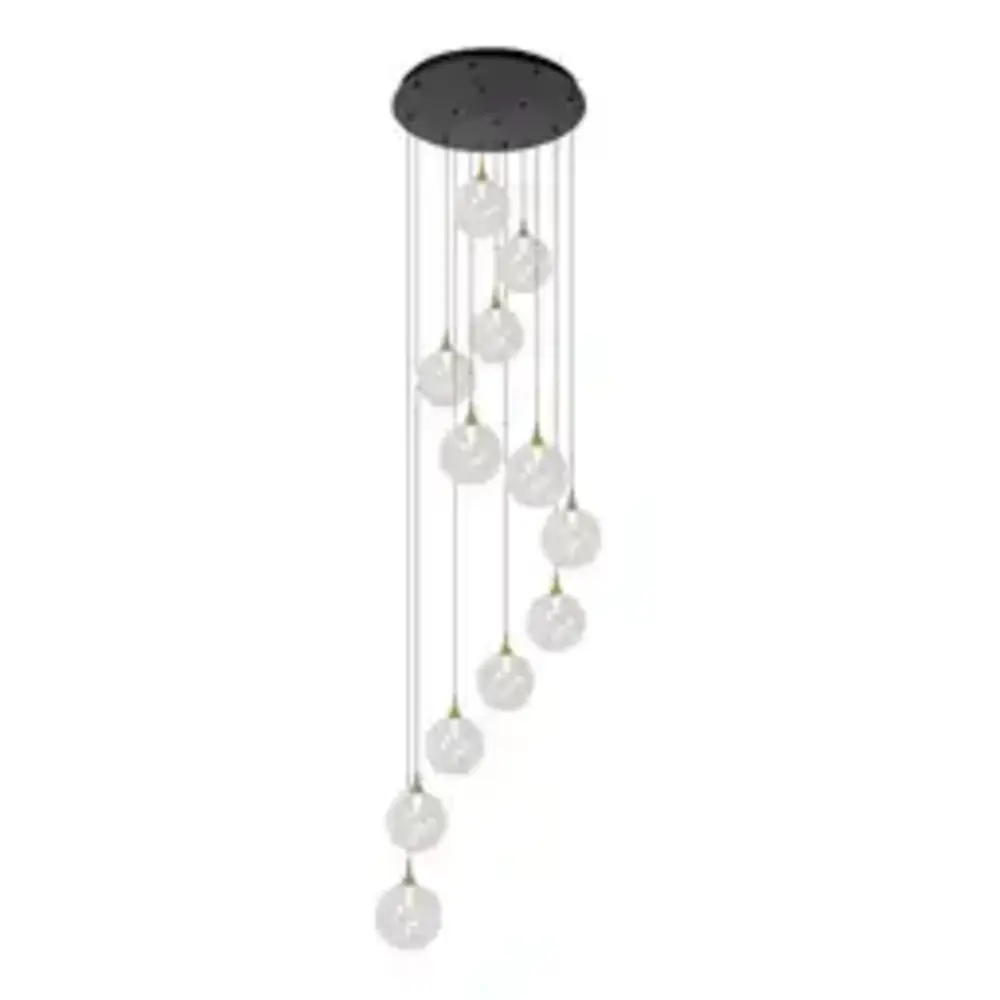 Lucide LED Pendelleuchte Gisela Ø61 cm – 12-flammig – Transparentes Glas – Dimmbar – Premium Lucide LED Pendelleuchte Gisela Ø61 cm – 12-flammig – Transparentes Glas – Dimmbar – Premium