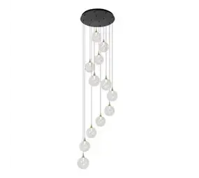 Lucide LED-Beleuchtung  LED Pendelleuchte Gisela Ø61 cm – 12-flammig – Transparentes Glas – Dimmbar – Premium