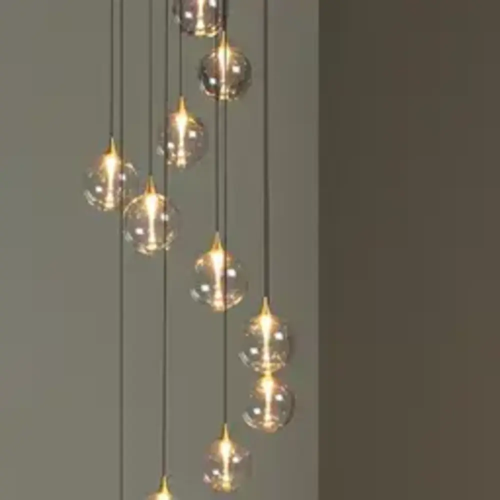 Lucide LED Pendelleuchte Gisela Ø61 cm – 12-flammig – Transparentes Glas – Dimmbar – Premium Lucide LED Pendelleuchte Gisela Ø61 cm – 12-flammig – Transparentes Glas – Dimmbar – Premium