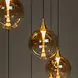 Lucide LED-Beleuchtung  LED Pendelleuchte Gisela Ø61 cm – 12-flammig – Amber Glas – Dimmbar – Premium