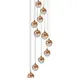 Lucide LED-Beleuchtung  LED Pendelleuchte Gisela Ø61 cm – 12-flammig – Amber Glas – Dimmbar – Premium