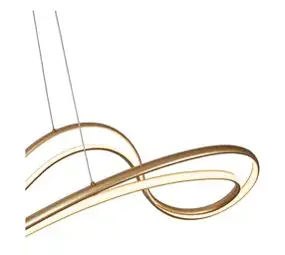 Lucide LED-Beleuchtung  LED Pendelleuchte Sardana – 54W – 3500 Lumen – Matt Gold / Messing – Dimmbar – Premium