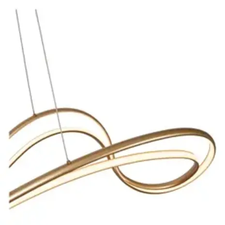 Lucide LED-Beleuchtung  LED Pendelleuchte Sardana – 54W – 3500 Lumen – Matt Gold / Messing – Dimmbar – Premium