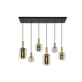 Lucide LED-Beleuchtung  JOANET Pendelleuchte – 6×E27 – Dynamisches Rauchglas – Dimmbar