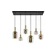Lucide LED-Beleuchtung  JOANET Pendelleuchte – 6×E27 – Dynamisches Rauchglas – Dimmbar