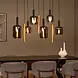 Lucide LED-Beleuchtung  JOANET Pendelleuchte Oval – 9-flammig – Schwarz Gold Messing – Dimmbar