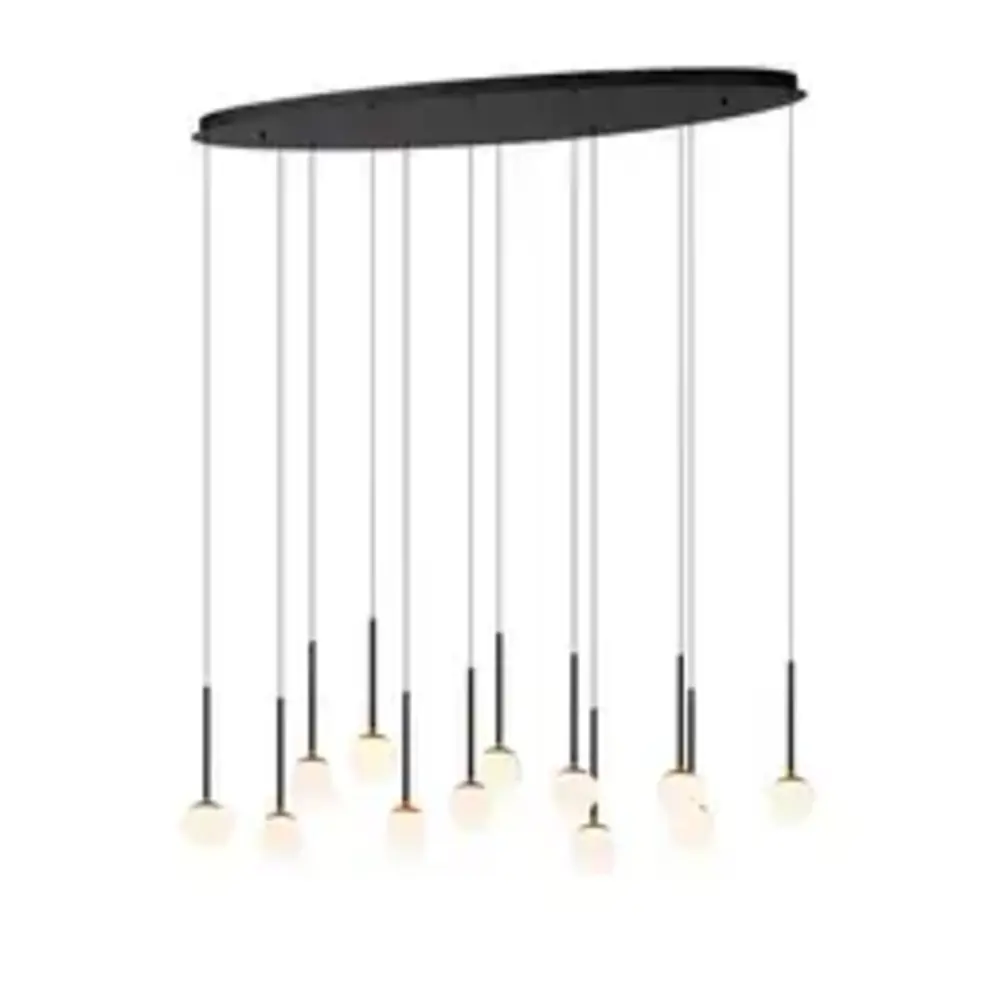 Lucide LED-Beleuchtung  LED Pendelleuchte Calina – 12-flammig – Dunkelbronze – 84W – CCT – Dimmbar