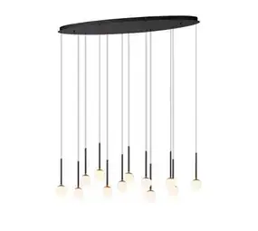 Lucide LED-Beleuchtung  LED Pendelleuchte Calina – 12-flammig – Dunkelbronze – 84W – CCT – Dimmbar