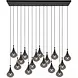 Lucide LED-Beleuchtung  LED Pendelleuchte TEARS – 16-flammig – G4 – 3000K – Dimmbar – Schwarz