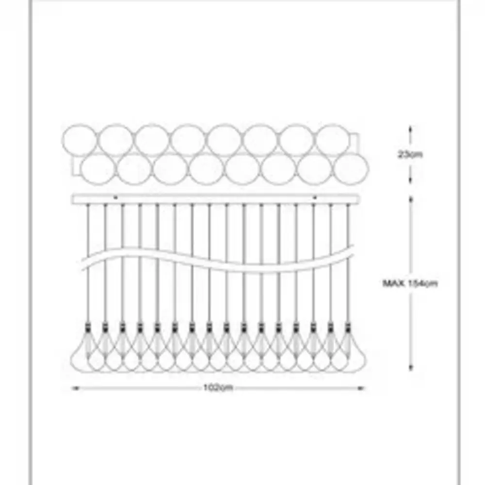 lucide LED Pendelleuchte TEARS – 16-flammig – G4 – 3000K – Dimmbar – Schwarz lucide LED Pendelleuchte TEARS – 16-flammig – G4 – 3000K – Dimmbar – Schwarz