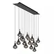 Lucide LED-Beleuchtung  LED Pendelleuchte TEARS – 16-flammig – G4 – 3000K – Dimmbar – Schwarz