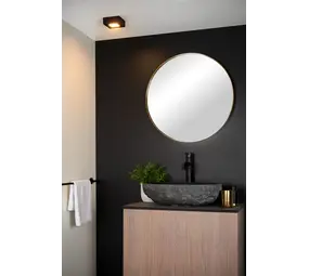 Lucide LED-Beleuchtung  Dimmbare Badezimmer-Deckenleuchte, schwarz - 8 W - 3000 K - IP44
