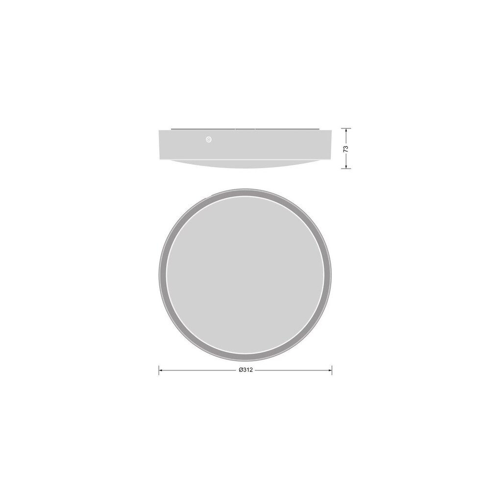 Ledvance LED-Wand- und Deckenleuchte Rund Weiß 17W 2270lm - 830-840 CCT | 312mm - IP65