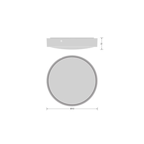 Ledvance LED-Wand- und Deckenleuchte Rund Weiß 17W 2270lm - 830-840 CCT | 312mm - IP65