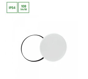 Spectrum LED-Wand- und Deckenleuchte NympheaV1 Weiß/Schwarz  32W 3380lm 830-840-865 | IP54