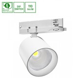 Spectrum LED Schienenstrahler 3-Phasen - Weiss - 32W-40W - 3200-3800Lm - Multi Lumen Switch | 3000K 930 Warmweiß - 5 Jahre Garantie