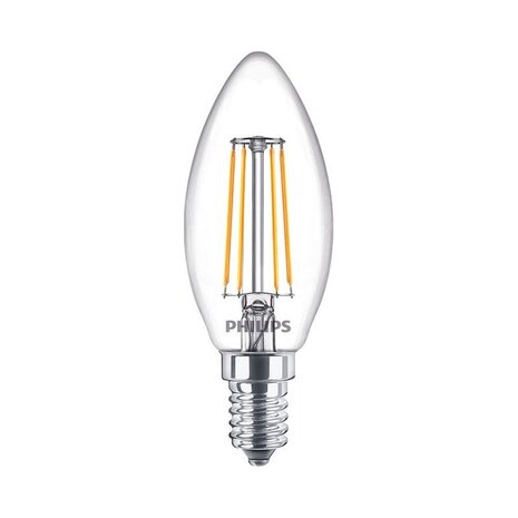 Philips | Offizieller Philips-Vertriebspartner MASTER Value LEDcandle E14 Filament Klar 3.4W 470lm - 927 | Beste Farbwiedergabe - Dimmbar – Ersetzt 40W