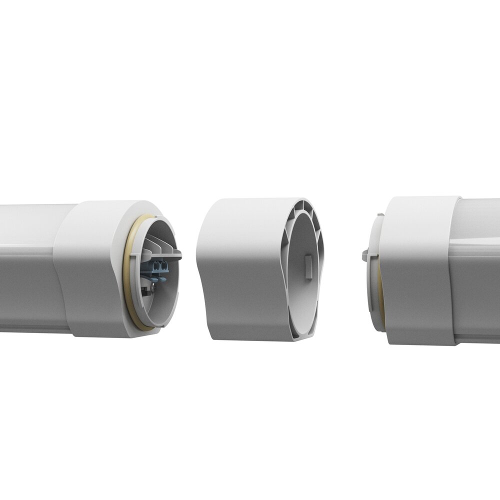 Spectrum LED Feuchtraumleuchte Poseidon V1.0 30-50W 4650-8750lm - 830-865 CCT | 150cm - Durchgangsverdrahtung (5x2.5mm2)