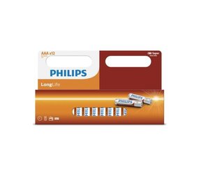Philips Philips Longlife AAA Batterijen  12 Stük