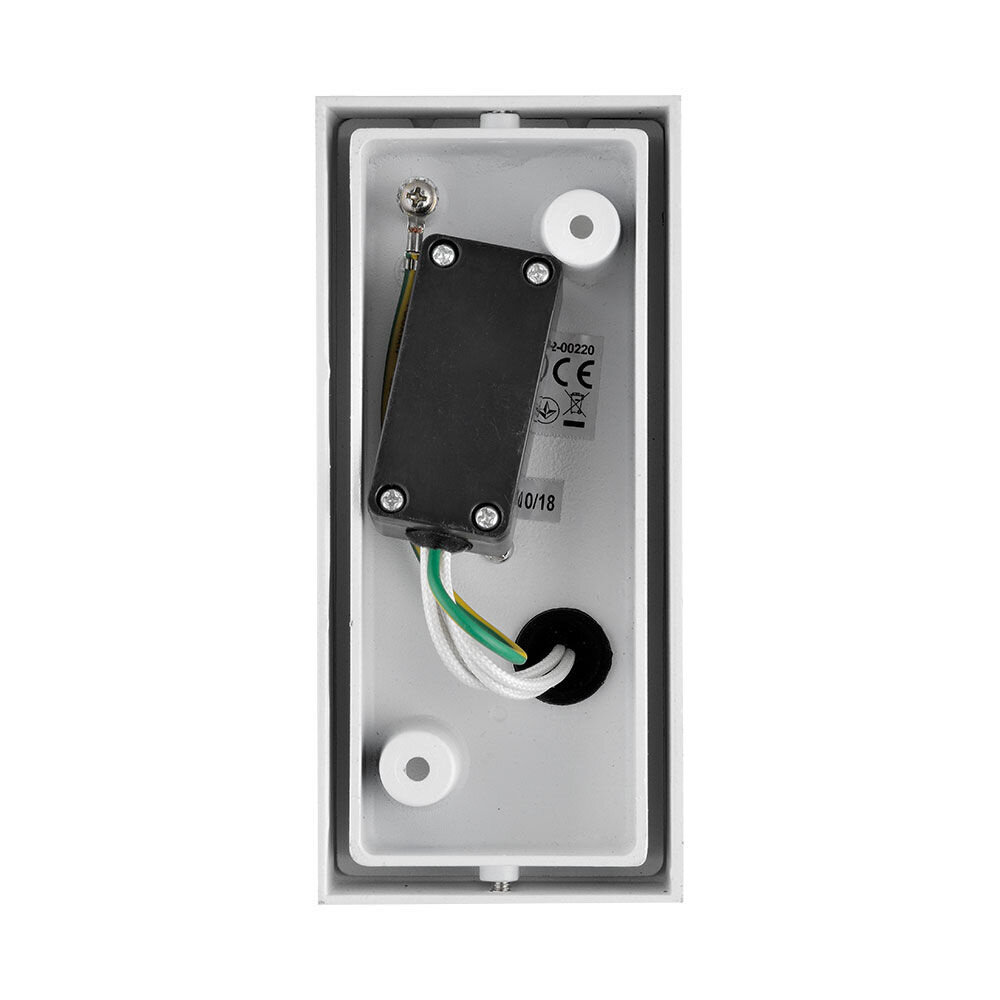 LCB LED Wandleuchte rund Weiß - GU10 Fassung - IP44 - geeignet für 2 GU10 Spots