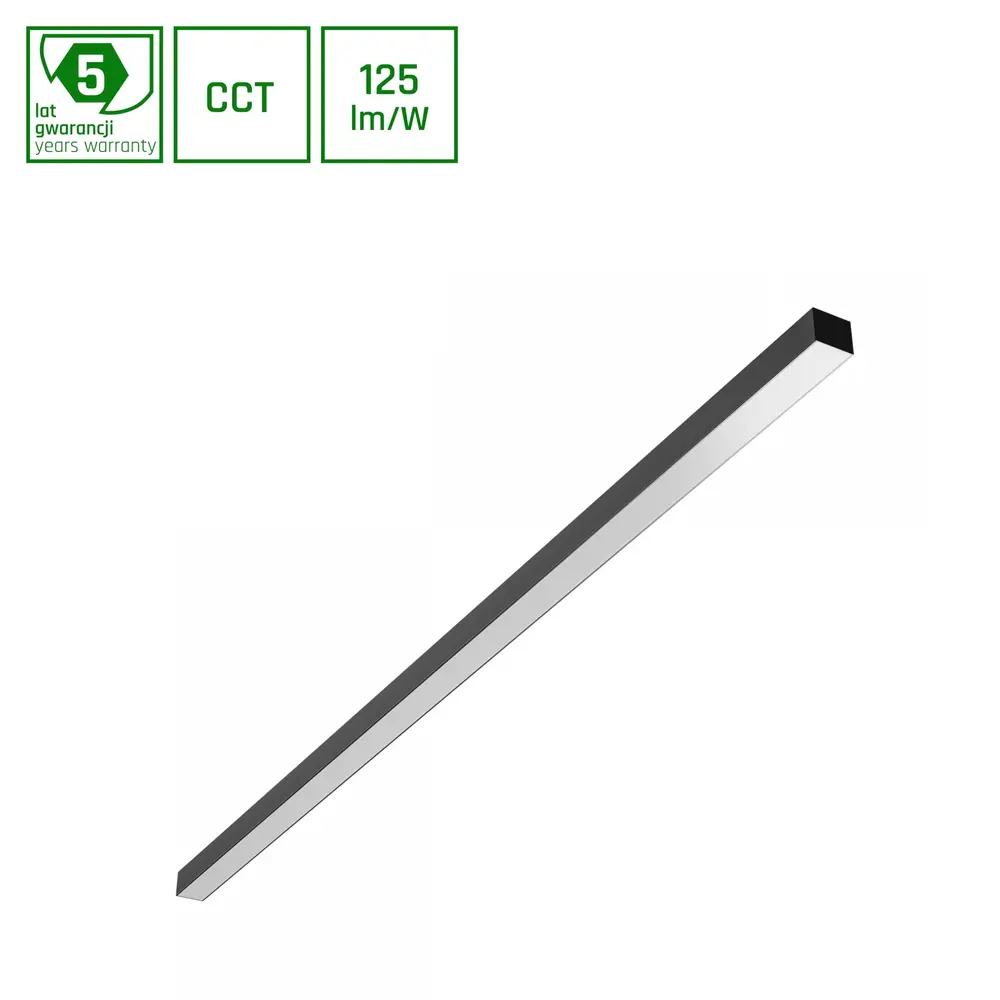 Spectrum Spectrum ALLDAY BASIC LED Deckenleuchte Schwarz 3CCT IP20 150cm