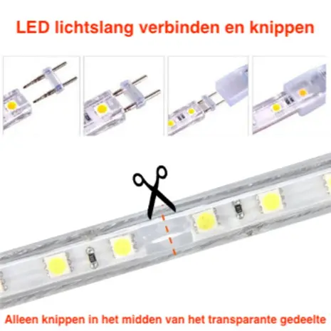 Aigostar LED-Leuchten LED Streifen 230V 2835 120 LED m 6500K IP65 50m Rolle 8mm Aigostar LED-Leuchten LED Streifen 230V 2835 120 LED m 6500K IP65 50m Rolle 8mm