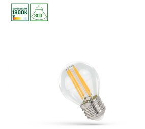 Spectrum LED Ball E27 6W 1800K Klar COG Filament 230V