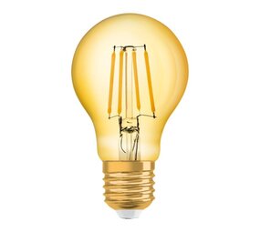 Ledvance OSRAM Vintage 1906 LED-Glühbirne E27 Glühfaden Gold, 6,5 W 725 lm sehr warmweiß, dimmbar Ledvance OSRAM Vintage 1906 LED-Glühbirne E27 Glühfaden Gold, 6,5 W 725 lm sehr warmweiß, dimmbar