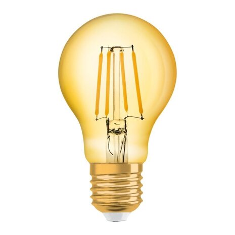 Ledvance OSRAM Vintage 1906 LED-Glühbirne E27 Glühfaden Gold, 6,5 W 725 lm sehr warmweiß, dimmbar Ledvance OSRAM Vintage 1906 LED-Glühbirne E27 Glühfaden Gold, 6,5 W 725 lm sehr warmweiß, dimmbar