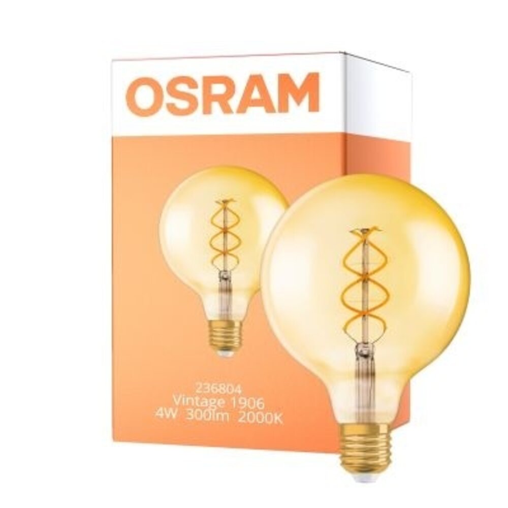 Ledvance Globus-Glühlampe Gold E27 125 mm 4 W 300 lm 2000 K Dimmbar