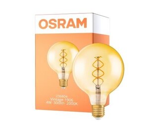 Ledvance Globus-Glühlampe Gold E27 125 mm 4 W 300 lm 2000 K Dimmbar