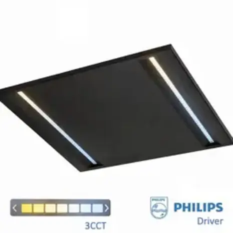 Spectrum Spectrum LED Panel 60x60 Louvre Schwarz 40W 4630lm UGR16 Philips Treiber